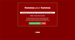 Desktop Screenshot of hommes-pour-hommes.com